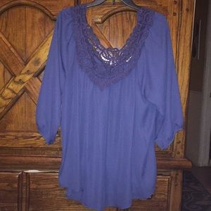 Eyeshadow Navy Blue Blouse - 2x